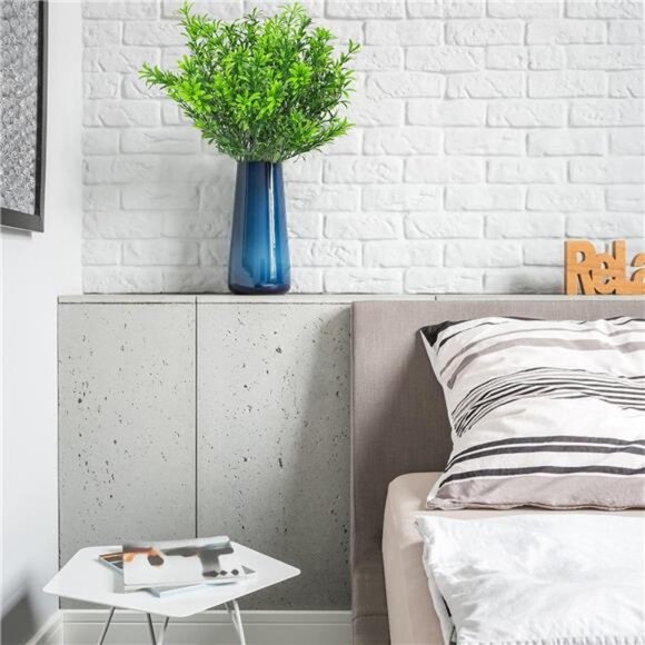 6 Bundles Artificial Greenery Stems Mixed Fake Plants Eucalyptus Chrysanthemum - Picture 6 of 7